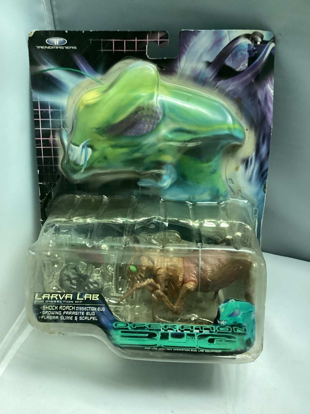 Vintage 1999 Trendmasters Operation Bug Larva Lab Figure New In Package